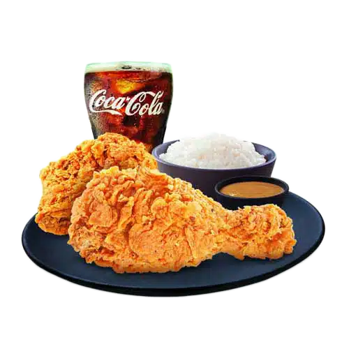 2-pc Fried Chicken With Rice combo