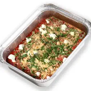 Spinach and Mushroom Ravioli with Pomodoro and Feta