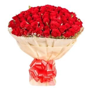 100 Red Rose in Bouquet
