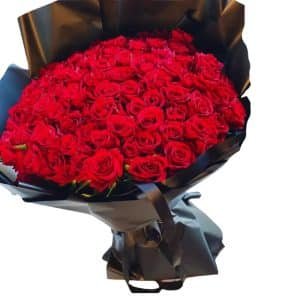 100 Blooms in Red Bouquet