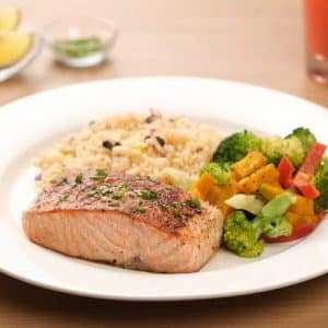 Grilled Salmon with Garlic and Herbs