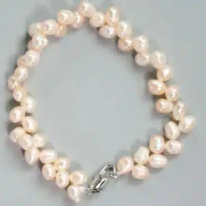 Glynyz Leaf Bracelet Pearl Peach
