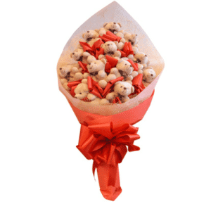 Red Bear Bouquet
