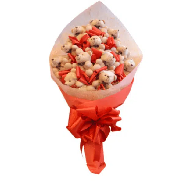 Red Bear Bouquet